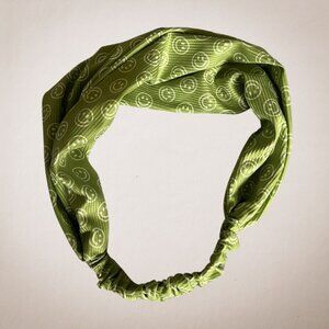 Y2K Lime Green Smiley Face Headband